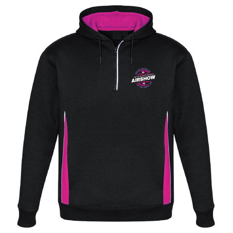 Ladies QtrZip Hoodie [blk_mag]